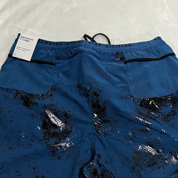 Nike Dri-FIT ADV 4 Inch Running Shorts Medium Blue Black FN3377-476